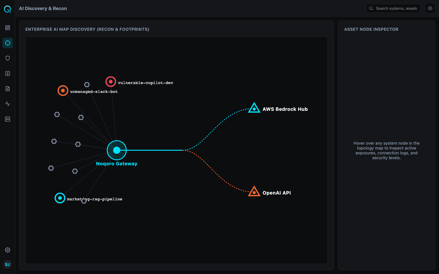 Noqoro AI Discovery & Recon Dark Mode